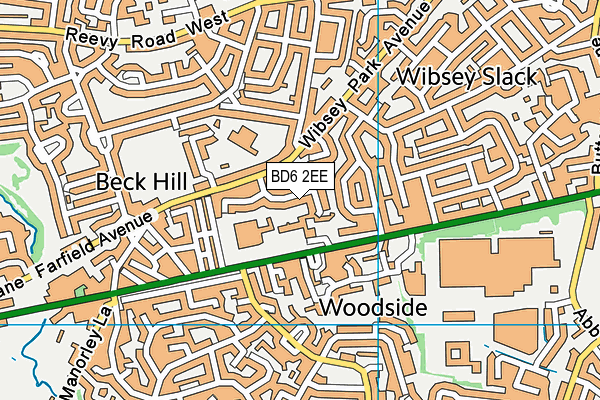 BD6 2EE map - OS VectorMap District (Ordnance Survey) BD6 2EE map - OS VectorMap District (Ordnance Survey)