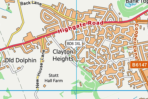 BD6 3XL map - OS VectorMap District (Ordnance Survey) BD6 3XL map - OS VectorMap District (Ordnance Survey)