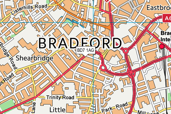 BD7 1AG map - OS VectorMap District (Ordnance Survey) BD7 1AG map - OS VectorMap District (Ordnance Survey)