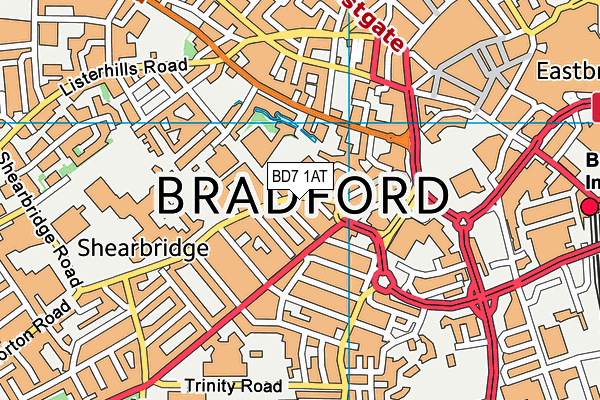 BD7 1AT map - OS VectorMap District (Ordnance Survey) BD7 1AT map - OS VectorMap District (Ordnance Survey)