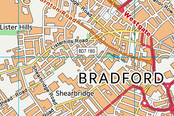 BD7 1BS map - OS VectorMap District (Ordnance Survey) BD7 1BS map - OS VectorMap District (Ordnance Survey)