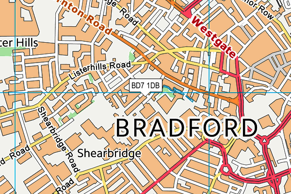 BD7 1DB map - OS VectorMap District (Ordnance Survey) BD7 1DB map - OS VectorMap District (Ordnance Survey)