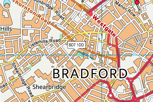 BD7 1DD map - OS VectorMap District (Ordnance Survey) BD7 1DD map - OS VectorMap District (Ordnance Survey)