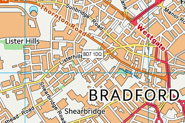 BD7 1DQ map - OS VectorMap District (Ordnance Survey) BD7 1DQ map - OS VectorMap District (Ordnance Survey)