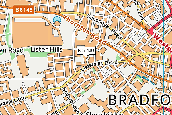 BD7 1JU map - OS VectorMap District (Ordnance Survey) BD7 1JU map - OS VectorMap District (Ordnance Survey)