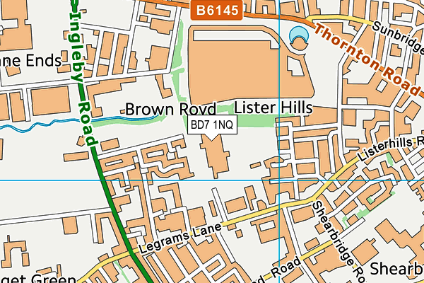 BD7 1NQ map - OS VectorMap District (Ordnance Survey) BD7 1NQ map - OS VectorMap District (Ordnance Survey)