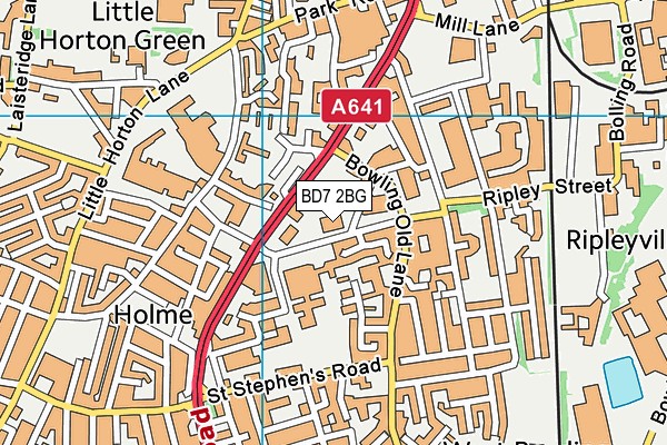 BD7 2BG map - OS VectorMap District (Ordnance Survey) BD7 2BG map - OS VectorMap District (Ordnance Survey)
