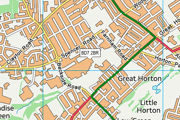 BD7 2BR map - OS VectorMap District (Ordnance Survey) BD7 2BR map - OS VectorMap District (Ordnance Survey)