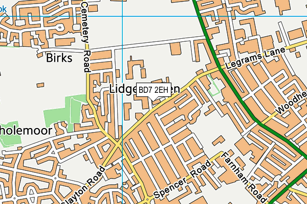 BD7 2EH map - OS VectorMap District (Ordnance Survey) BD7 2EH map - OS VectorMap District (Ordnance Survey)