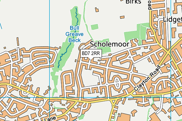 BD7 2RR map - OS VectorMap District (Ordnance Survey) BD7 2RR map - OS VectorMap District (Ordnance Survey)