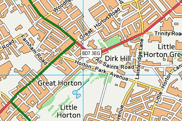 BD7 3EG map - OS VectorMap District (Ordnance Survey) BD7 3EG map - OS VectorMap District (Ordnance Survey)
