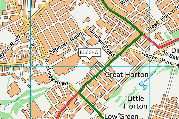 BD7 3HW map - OS VectorMap District (Ordnance Survey) BD7 3HW map - OS VectorMap District (Ordnance Survey)