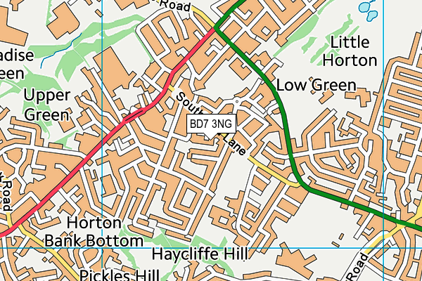 BD7 3NG map - OS VectorMap District (Ordnance Survey) BD7 3NG map - OS VectorMap District (Ordnance Survey)