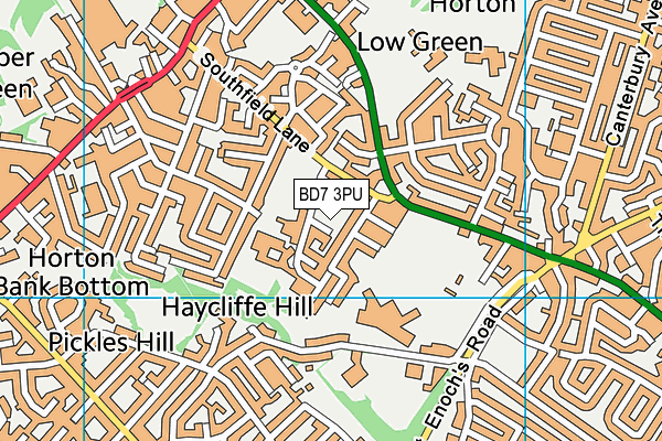 BD7 3PU map - OS VectorMap District (Ordnance Survey) BD7 3PU map - OS VectorMap District (Ordnance Survey)