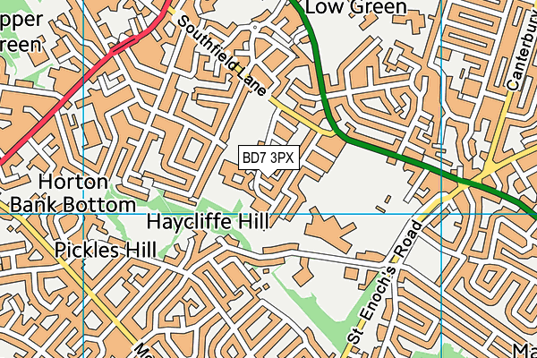 BD7 3PX map - OS VectorMap District (Ordnance Survey) BD7 3PX map - OS VectorMap District (Ordnance Survey)
