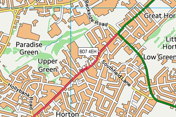 BD7 4EH map - OS VectorMap District (Ordnance Survey) BD7 4EH map - OS VectorMap District (Ordnance Survey)