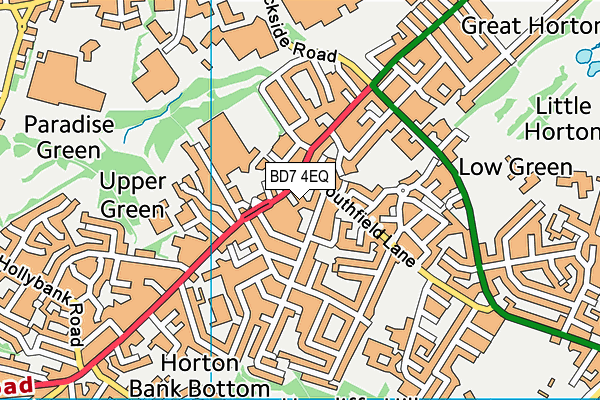 BD7 4EQ map - OS VectorMap District (Ordnance Survey) BD7 4EQ map - OS VectorMap District (Ordnance Survey)