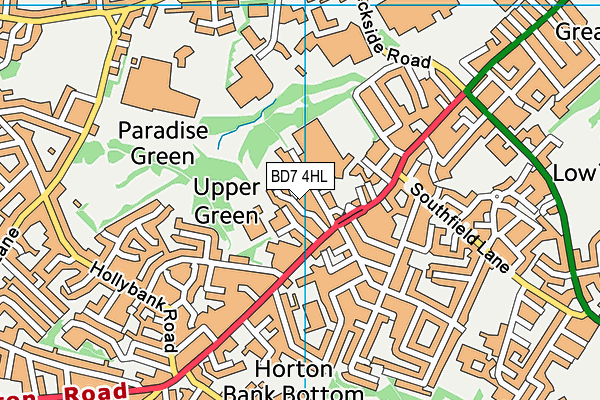 BD7 4HL map - OS VectorMap District (Ordnance Survey) BD7 4HL map - OS VectorMap District (Ordnance Survey)