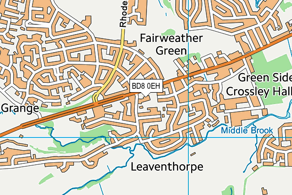 BD8 0EH map - OS VectorMap District (Ordnance Survey) BD8 0EH map - OS VectorMap District (Ordnance Survey)