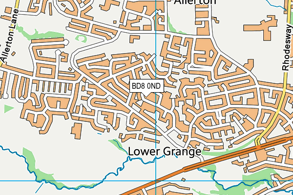 BD8 0ND map - OS VectorMap District (Ordnance Survey) BD8 0ND map - OS VectorMap District (Ordnance Survey)