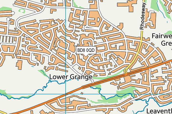 BD8 0QD map - OS VectorMap District (Ordnance Survey) BD8 0QD map - OS VectorMap District (Ordnance Survey)