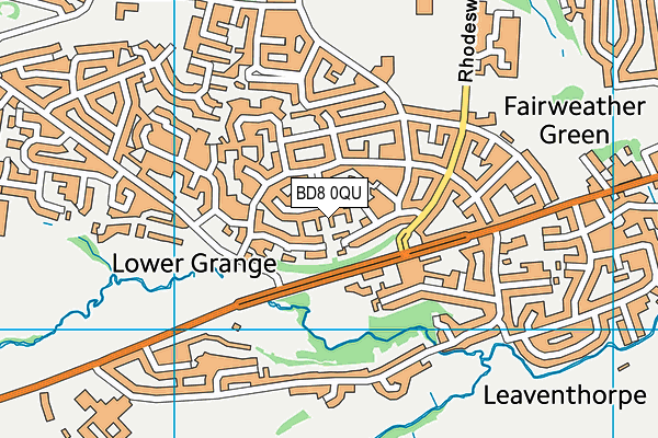 BD8 0QU map - OS VectorMap District (Ordnance Survey) BD8 0QU map - OS VectorMap District (Ordnance Survey)