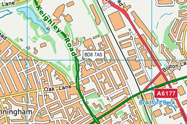 BD8 7AS map - OS VectorMap District (Ordnance Survey) BD8 7AS map - OS VectorMap District (Ordnance Survey)