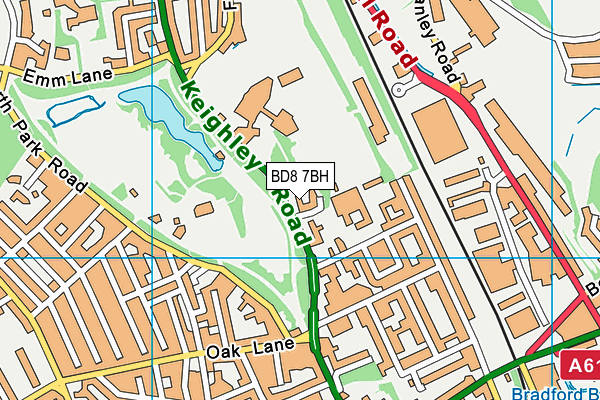 BD8 7BH map - OS VectorMap District (Ordnance Survey) BD8 7BH map - OS VectorMap District (Ordnance Survey)