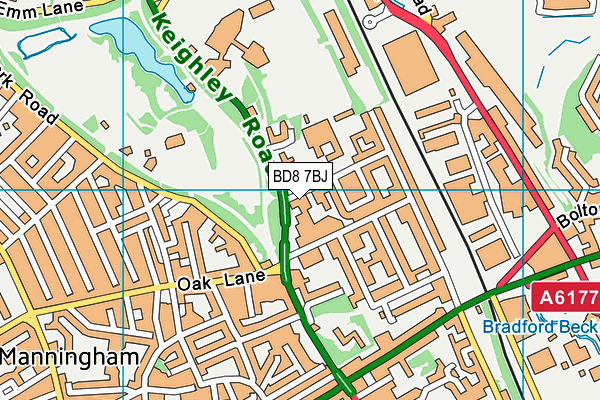 BD8 7BJ map - OS VectorMap District (Ordnance Survey) BD8 7BJ map - OS VectorMap District (Ordnance Survey)
