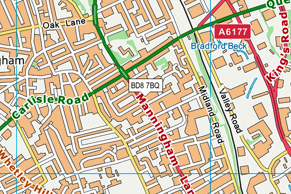 BD8 7BQ map - OS VectorMap District (Ordnance Survey) BD8 7BQ map - OS VectorMap District (Ordnance Survey)