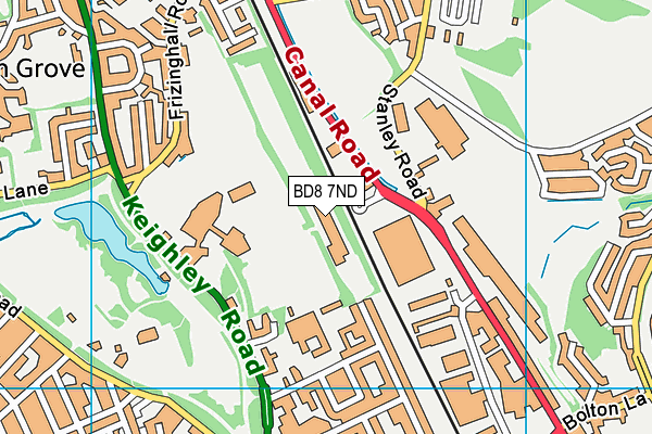 BD8 7ND map - OS VectorMap District (Ordnance Survey) BD8 7ND map - OS VectorMap District (Ordnance Survey)