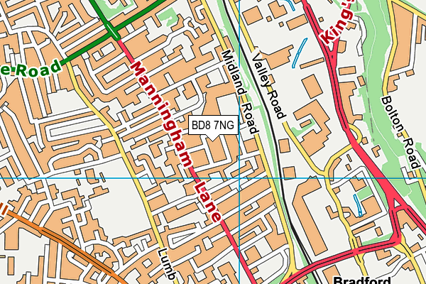 BD8 7NG map - OS VectorMap District (Ordnance Survey) BD8 7NG map - OS VectorMap District (Ordnance Survey)