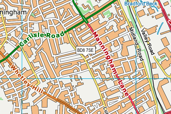 BD8 7SE map - OS VectorMap District (Ordnance Survey) BD8 7SE map - OS VectorMap District (Ordnance Survey)