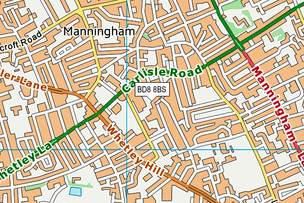 BD8 8BS map - OS VectorMap District (Ordnance Survey) BD8 8BS map - OS VectorMap District (Ordnance Survey)