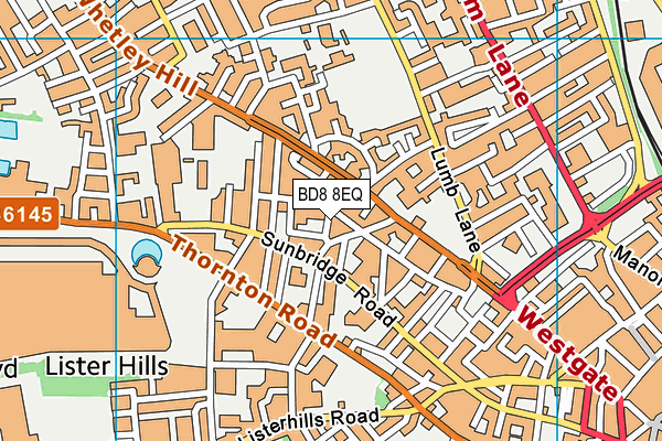 BD8 8EQ map - OS VectorMap District (Ordnance Survey) BD8 8EQ map - OS VectorMap District (Ordnance Survey)