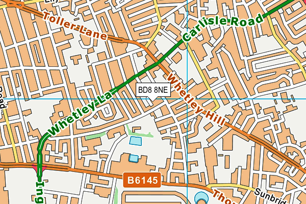 BD8 8NE map - OS VectorMap District (Ordnance Survey) BD8 8NE map - OS VectorMap District (Ordnance Survey)