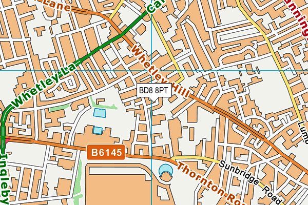 BD8 8PT map - OS VectorMap District (Ordnance Survey) BD8 8PT map - OS VectorMap District (Ordnance Survey)