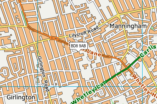BD8 9AB map - OS VectorMap District (Ordnance Survey) BD8 9AB map - OS VectorMap District (Ordnance Survey)