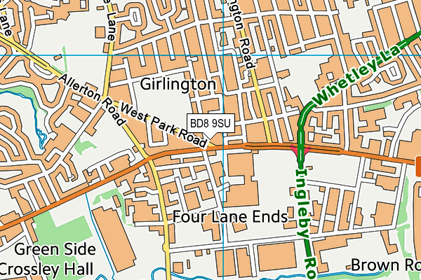 BD8 9SU map - OS VectorMap District (Ordnance Survey) BD8 9SU map - OS VectorMap District (Ordnance Survey)