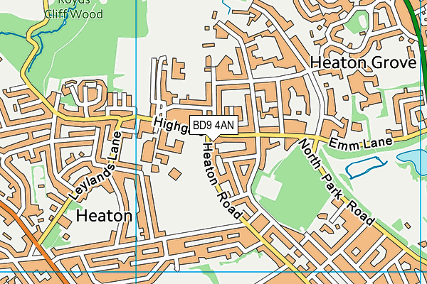 BD9 4AN map - OS VectorMap District (Ordnance Survey) BD9 4AN map - OS VectorMap District (Ordnance Survey)