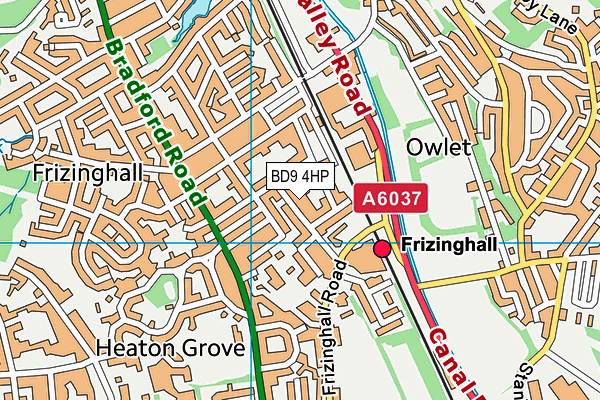 BD9 4HP map - OS VectorMap District (Ordnance Survey) BD9 4HP map - OS VectorMap District (Ordnance Survey)