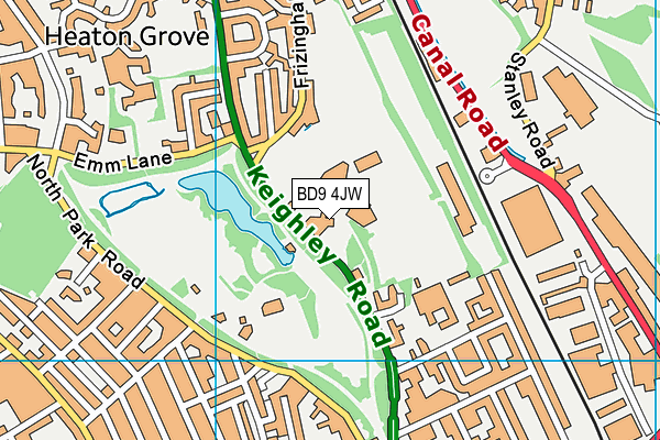 BD9 4JW map - OS VectorMap District (Ordnance Survey) BD9 4JW map - OS VectorMap District (Ordnance Survey)