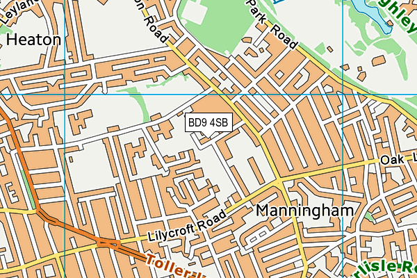 BD9 4SB map - OS VectorMap District (Ordnance Survey) BD9 4SB map - OS VectorMap District (Ordnance Survey)