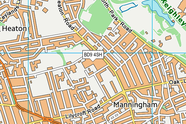 BD9 4SH map - OS VectorMap District (Ordnance Survey) BD9 4SH map - OS VectorMap District (Ordnance Survey)