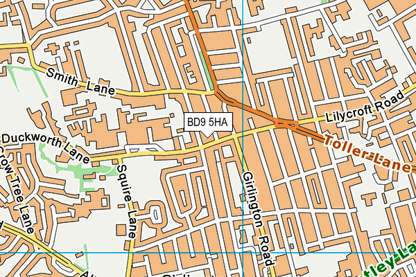 BD9 5HA map - OS VectorMap District (Ordnance Survey) BD9 5HA map - OS VectorMap District (Ordnance Survey)