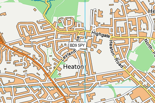 BD9 5PY map - OS VectorMap District (Ordnance Survey) BD9 5PY map - OS VectorMap District (Ordnance Survey)