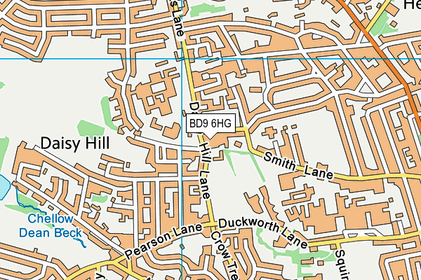 BD9 6HG map - OS VectorMap District (Ordnance Survey) BD9 6HG map - OS VectorMap District (Ordnance Survey)
