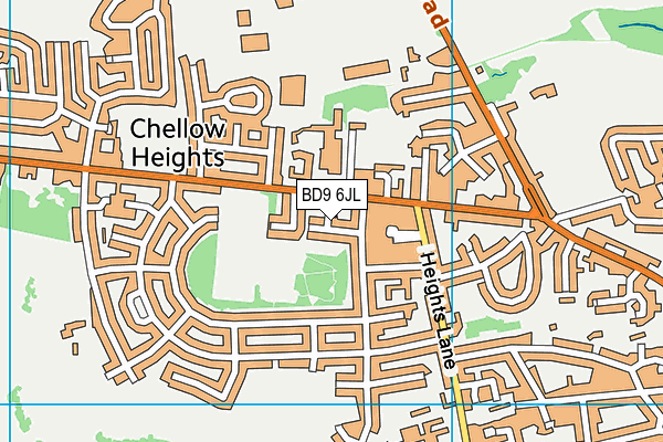 BD9 6JL map - OS VectorMap District (Ordnance Survey) BD9 6JL map - OS VectorMap District (Ordnance Survey)