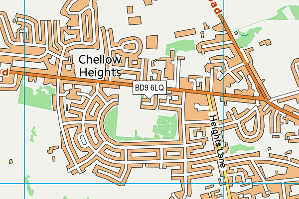 BD9 6LQ map - OS VectorMap District (Ordnance Survey) BD9 6LQ map - OS VectorMap District (Ordnance Survey)