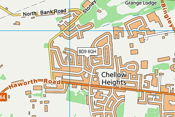 BD9 6QH map - OS VectorMap District (Ordnance Survey) BD9 6QH map - OS VectorMap District (Ordnance Survey)